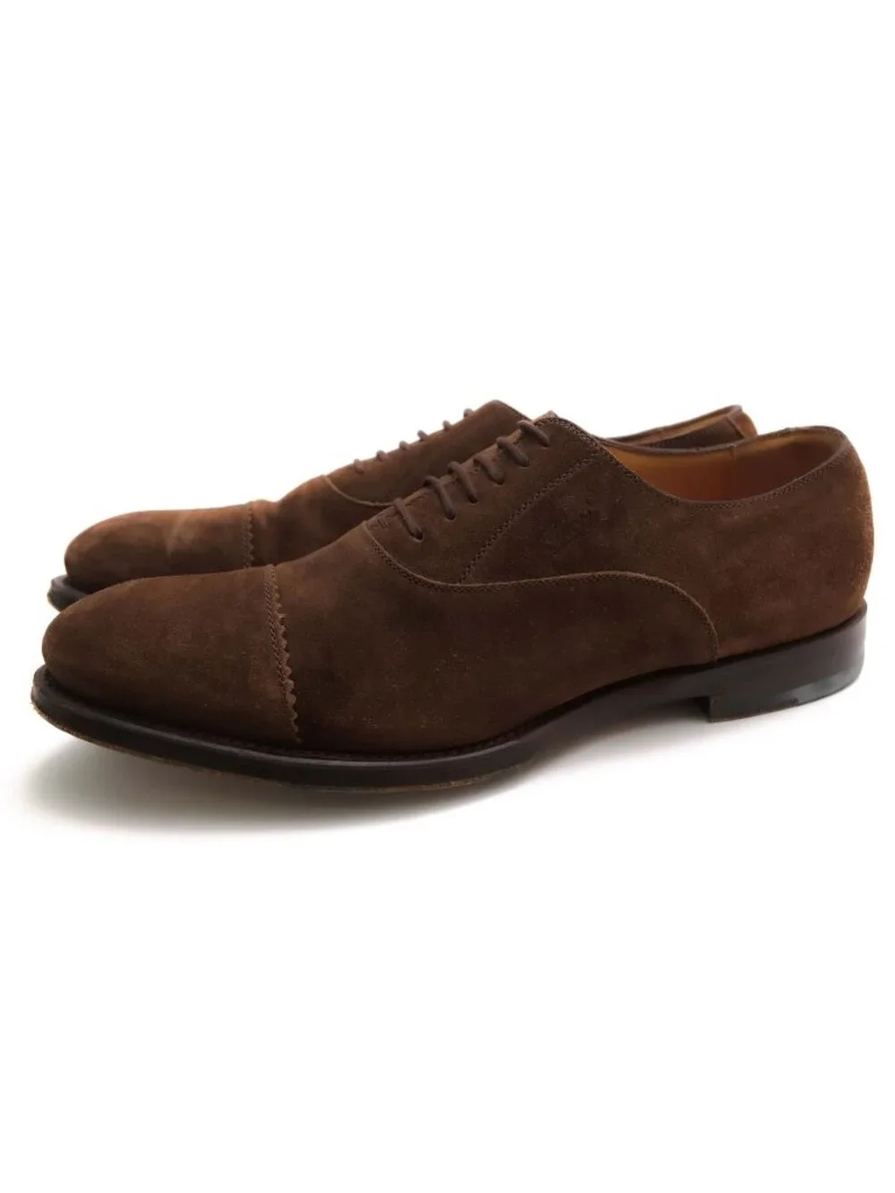 Gucci Shoes Business Suede Leather Dark Brown Caim Millenium Straight Tip Sole
